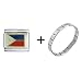 Flag Of The Philippines Italian Charm Bracelet