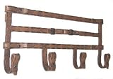 Rawhide leather Cowboy WESTERN 4 hat Hook COAT RACK home decor