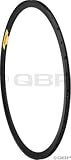 Velocity Deep V 700c Solid Black Rim, Non Machined Sidewall