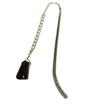Obsidian Bookmark 01 Black Stone Silver Metal Book Marker Crystal 5