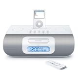 jWIN White iLuv Stereo Docking System w/ AM/FM Tuner & Alarm
