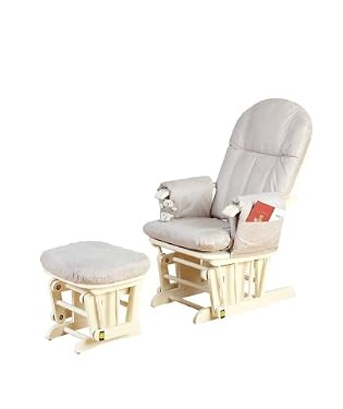 Tutti Bambini GC35 Deluxe Reclinable Glider Chair & Stool - Vanilla