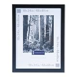 Black Wood Poster Frame with Plexiglas Window, Wide Profile, 18 x 24