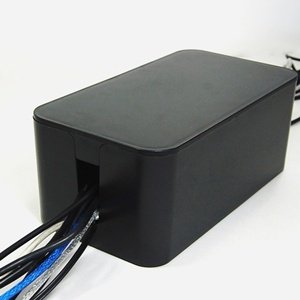 Cosmos ® Black household patch board/ac adapter/charger/usb hub/network hub/collect redundant cable Cable Box/Cable management box with Cosmos Fastening Strap