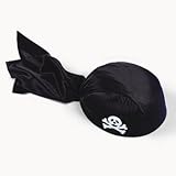 Child's Black Polyester-Covered Felt Pirate Scarf