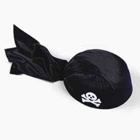  Childs Black Polyester-Covered Felt Pirate Scarf