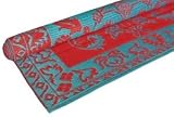 Plastic floormat 4x6 feet red turquise