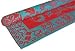 Plastic floormat 4x6 feet red turquise