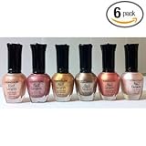 Kleancolor Nail Lacquers 6 Colors - Set 5 (Warming Gold)