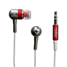 Radius ��2����iPod nano�p�C���i�[�C���[�w�b�h�z��radHeadphones ���b�h RA-HP01R