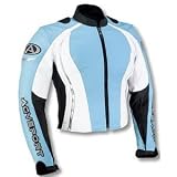 AGV Sport Ladies Xena Leather Jacket - Medium Light Blue by AGV Sports Group