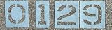 (Price/1 SET)White Line Equipment 0-9 Number 12 Stencils