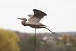 Flamed Copper Finished Heron Garden Stake Statuary