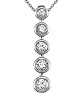 14k White Gold Journey Collection 5 Diamond Pendant 1/2 CT