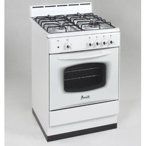 24" Gas Range, White