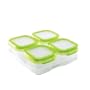 OXO Tot Baby Blocks Freezer Storage Containers 4-Ounce, Set 4, Clear