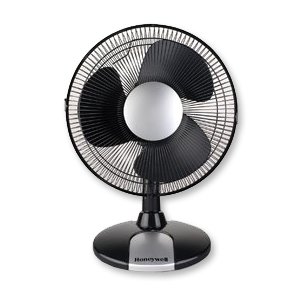 Honeywell Desk Fan Stand Oscillating with Tilt 3-Speed Black/Silver H340mm Dia. 229mm Ref HT-109E