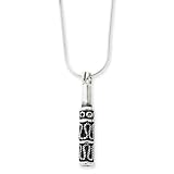 Sterling Silver Antiqued Fancy Necklace - 16 Inch