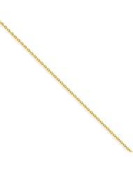 14k Yellow Gold 18in 1.2mm Parisian Wheat Necklace Chain. Metal Wt- 2.84g