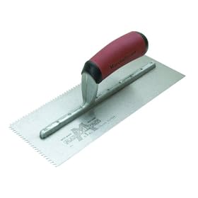 MARSHALLTOWN The Premier Line 701SD 11-Inch by 4-1/2-Inch Notched Trowel V with Curved DuraSoft Handle