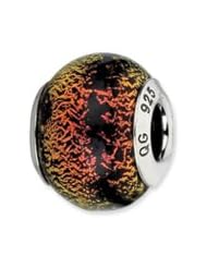 Sterling Silver Multicolor Italian Murano Charm