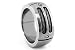 Jewelry : Edward Mirell Black Diamond Double Cable Titanium Ring