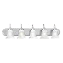 Thomas Lighting SL7585-78 Homestead Collection Five-Light Bath Fixture Brushed Nickel Finish with Swirl Alabaster Style Glass