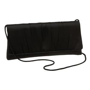 La Regale Large Gathered Satin Clutch