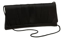 La Regale Large Gathered Satin Clutch