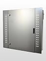 LED Illuminated Bathroom Mirror Cabinet, 600 x 560mm IP44 Rated  with On/Off Stainless Steel Pull Cord and Shaver Socket
