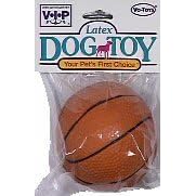 Vo-Toys Latex Basketball Dog Toy