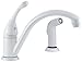 DELTA FAUCET 441-WH-DST Collins Single Handle Kitchen with Spray, White