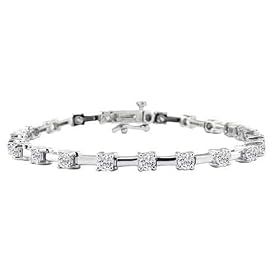 Ladies 2.50 Carat Diamond 14KT White Gold Tennis Bracelet by Sunset Collection