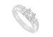 Three Stone Diamond Ring : 14K White Gold - 0.25 CT Diamonds - Manufacturer by FineJewelryVault
