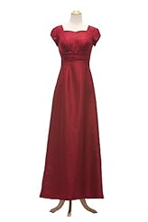 Modest  Lace Short Sleeves Taffeta Homecoming Dress/Bridesmaid Dress/Prom Dress  With a Bow(s)