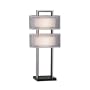 Nova Lighting Amarillo Accent Table Lamp, Dark Brown/Silver/Ghost White