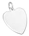 Sterling Silver High Polish Engravable Heart Charm.