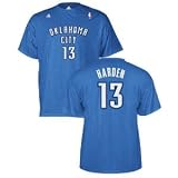 James Harden Oklahoma City Thunder #13 Player Name T Shirt by Adidas (X-Large) Amazon.com