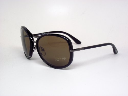 TOM FORD SUNGLASSES ELLE DESIGNER FASHION WOMENS AUTHENTIC DARK BROWN FRAME | BROWN LENS FT135 01J