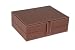 Rapport C429 Brown leather watch collector box with champagne interior. Holds eight watches and has two removable trays for pens and cufflinks.