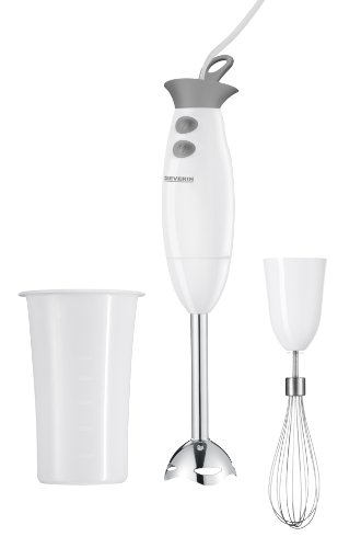 Severin SM 9674 Stabmixer-Set / inklusiv Schneebesen und Mixbecher / wei&szlig;-grau Preisvergleich