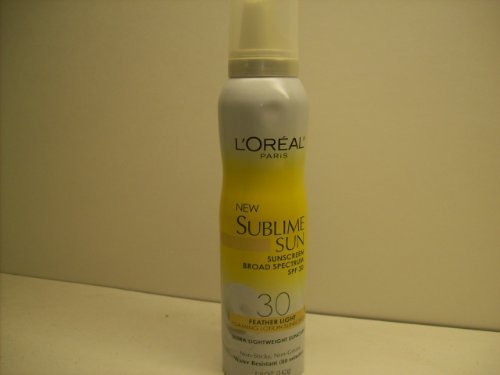 Loreal Paris New Sublime Sun SPF 30 Feather Light Foaming Lotion Sunscreen 5.0 Oz. Loreal Paris New Sublime Sun SPF 30 Feather Light Foaming Lotion Sunscreen 5.0 Oz.