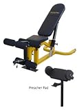 Bodymax CF510 Elite Utility Flat-Incline-Decline Bench with Leg Curl and Preacher