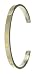 Ladies Gold Plated Heart Torque Bangle