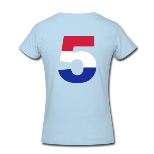 Spreadshirt Damen 5 – Netherlands Flag – T-Shirt, hellblau, XXL