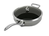 Review Chantal 834-260 PL / Chantal Copper Fusion 11 Inch Saute Skillet with Lid, Platinum