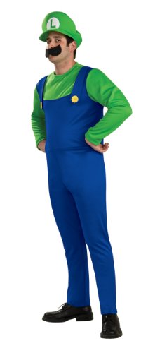 Super Mario Brothers Luigi Costume, Green, Medium