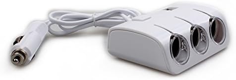 3-Socket Car Cigarette Lighter DC 12V 24V with Dual-port USB charger for iPhone 6 5s 5c 5, iPad Air mini and other cell phones/tablets