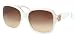Coach Adelle HC8013B Sunglasses - 504413 White/Crystal (Brown Gradient Lens) - 58mm