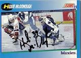 Hubie McDonough, New York Islanders, 1991 Score Autographed Card
